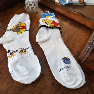 NWT 2 Pairs Winnie the Pooh Socks WDW Disney
